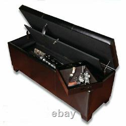 Gun Storage Bench Concealment Furniture Rifle Safe Secret Cabinet Hidden Tray