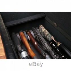 Gun Storage Bench Concealment Furniture Rifle Safe Secret Cabinet Hidden Tray