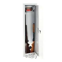 Gun Storage Cabinet 52 In Wall Rifle Shotgun Security Safe Key Lock with Shelves