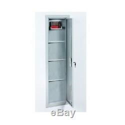 Gun Storage Cabinet 52 In Wall Rifle Shotgun Security Safe Key Lock with Shelves
