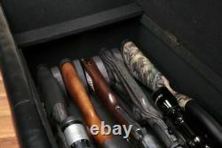 Gun Storage Concealment Bench Cabinet Safe Ottoman Firearm Rifle Chest Furniture