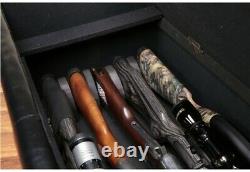 Gun Storage Concealment Bench Cabinet Safe Ottoman Firearm Rifle Chest Furniture