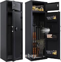 Guns Safe for Home Rifle Shotguns & Pistols Digital Keypad Double Storage Cabine