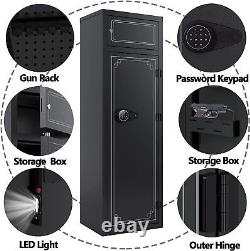 Guns Safe for Home Rifle Shotguns & Pistols Digital Keypad Double Storage Cabine