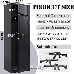 Guns Safe for Home Rifle Shotguns & Pistols Digital Keypad Double Storage Cabine