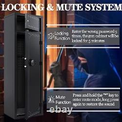 Guns Safe for Home Rifle Shotguns & Pistols Digital Keypad Double Storage Cabine