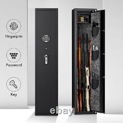 HIRAM 5 Gun Rifle Wall Storage Safe Cabinet 3 in 1 Security Lock Quick US