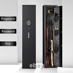 HIRAM 5 Gun Rifle Wall Storage Safe Cabinet 3IN1 Security Digital Lock Quick Key