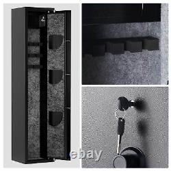 HIRAM 5 Gun Rifle Wall Storage Safe Cabinet Security Lock System Quick Access US