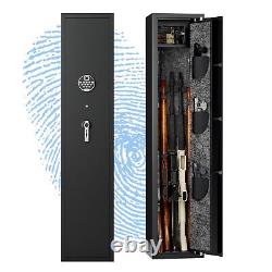 HIRAM Biometric Gun Safe 5 Rifle Storage Cabinet for Pistols Airsoft Guns Money