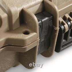 Hard Rifle Case Long Gun Padded Foam 2 Lock Storage TSA Travel Approved Wheels