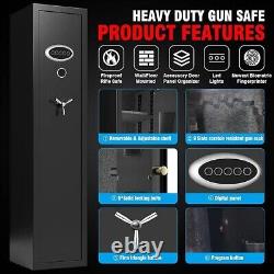 Heavy Duty 9-11 Biometric Gun Safe Fireproof Gun Cabinet for Rifle and Pistols