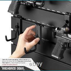 Heavy-Duty Gun Wall Rack Holds 6 Rifles & 6 Pistols Tactical Storage