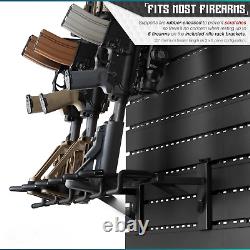 Heavy-Duty Gun Wall Rack Holds 6 Rifles & 6 Pistols Tactical Storage