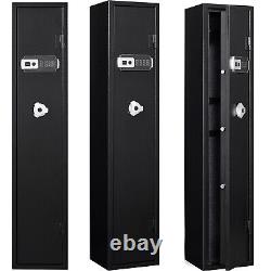 Heavy Duty Rifle Safe 5-Gun Wall Storage Cabinet Quick Lock Security withLockbox