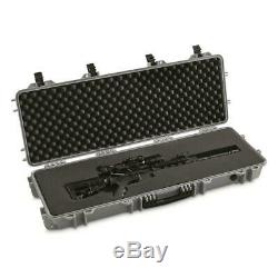 Heavy Duty Tactical Hard Rifle Case Customizable Padding Lockable Gun Storage