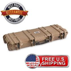 Heavy Duty Tactical Hard Rifle Case Wheeled Custom Padding Lockable Gun Storage