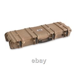 Heavy Duty Tactical Hard Rifle Case Wheeled Custom Padding Lockable Gun Storage