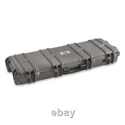 Heavy Duty Tactical Hard Rifle Case Wheeled Custom Padding Lockable Gun Storage