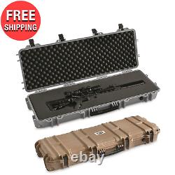 Heavy-Duty Tactical Padded Wheeled Hard Rifle Case Gun Storage with Custom Padding