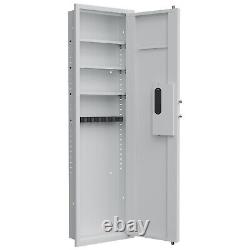 In-Wall Digital Safe for Rifles Hidden Wall Storage Panel Adjustable