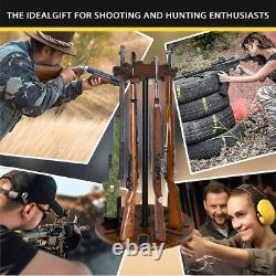 Indoor 12 Guns Rack Rotating Gun Rifle Rack Stand Heavy Solid Wood Gun Storage