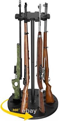 Indoor Gun Racks Rotating Gun Rifle Rack Stand Heavy Solid Wood Gun Storage US