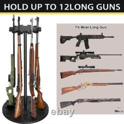 Indoor Gun Racks Rotating Gun Rifle Rack Stand Heavy Solid Wood Gun Storage US