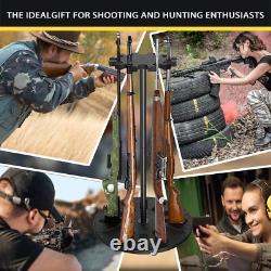 Indoor Gun Racks Rotating Gun Rifle Rack Stand Heavy Solid Wood Gun Storage US
