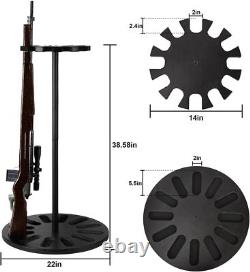 Indoor Gun Racks Rotating Gun Rifle Rack Stand Heavy Solid Wood Gun Storage US