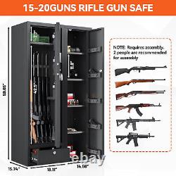 KAER 15-20 Gun Safe, Gun Safes for Home Rifle and Pistols, Large Gun Safes for Hom