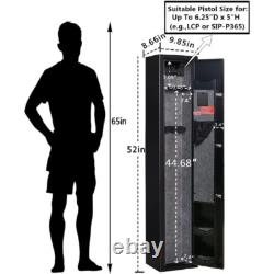 KAER 2-Gun Rifle & Pistol Safe Quick Access Electronic Gun Cabinet with Shelf