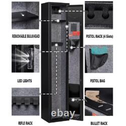 KAER 2-Gun Rifle & Pistol Safe Quick Access Electronic Gun Cabinet with Shelf