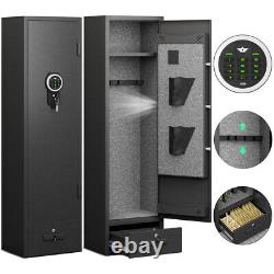 Kavey 3-5 Digital Keypad Gun Safe, Rifle Gun Safe with Silent Mode and drawer