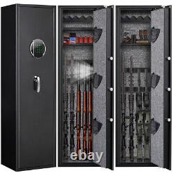 Kavey 5 Gun Safe, Quick Access Gun Cabinet with 3 Rifle Rack and 2 Shelves