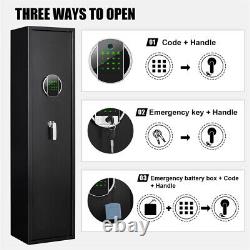 Kavey Gun Safes Quick Access 5Gun Cabinet with Silent Mode and LCD Screen Keypad