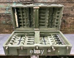 -LOT of 4- Pelican Hardigg Military Shipping Storage 12 Rifle Gun Rack Hard Case