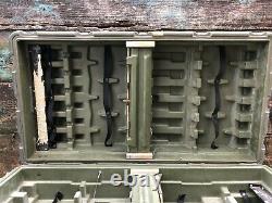 -LOT of 4- Pelican Hardigg Military Shipping Storage 12 Rifle Gun Rack Hard Case