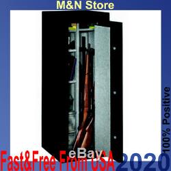 Large 14-Gun Electronic Lock Rifle Safe Security Storage Fire Protection Black
