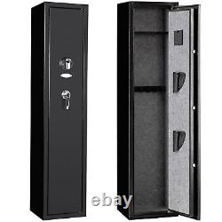 Large 4 Gun Rifle Wall Storage Safe Cabinet Security Digital Lock Quick Access