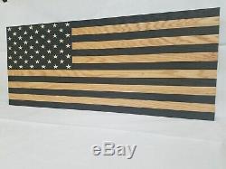 Large 46 American Flag Rustic Concealment Cabinet Furniture Secret Gun Storage