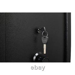 Large 5 Gun Rifle Storage Safe Box Cabinet Double Security Lock Quick Access