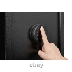 Large 5 Gun Rifle Storage Safe Box Cabinet Double Security Lock Quick Access