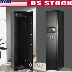 Large 5 Rifle Digital Gun Safe Electronic Lock Storage Steel Cabinet Security US