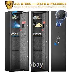 Large 6 Gun Rifle Wall Storage Safe Cabinet Security Digital Lock Quick Access
