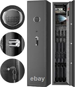 Large 6 Gun Rifle Wall Storage Safe Cabinet Security Digital Lock Quick Access