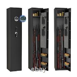 Large Biometric Rifle Safe Quick Access 5 Gun Rifle Safe Gun Storage Cabinets