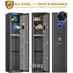 Large Biometric Rifle Safe Quick Access 6 Long Gun Rifle Safe Storage Cabinet