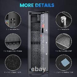 Large Biometric Rifle Safe Quick Access 6 Long Gun Rifle Safe Storage Cabinet