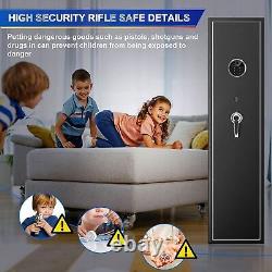 Large Biometric Rifle Safe Quick Access 6 Long Gun Rifle Safe Storage Cabinet